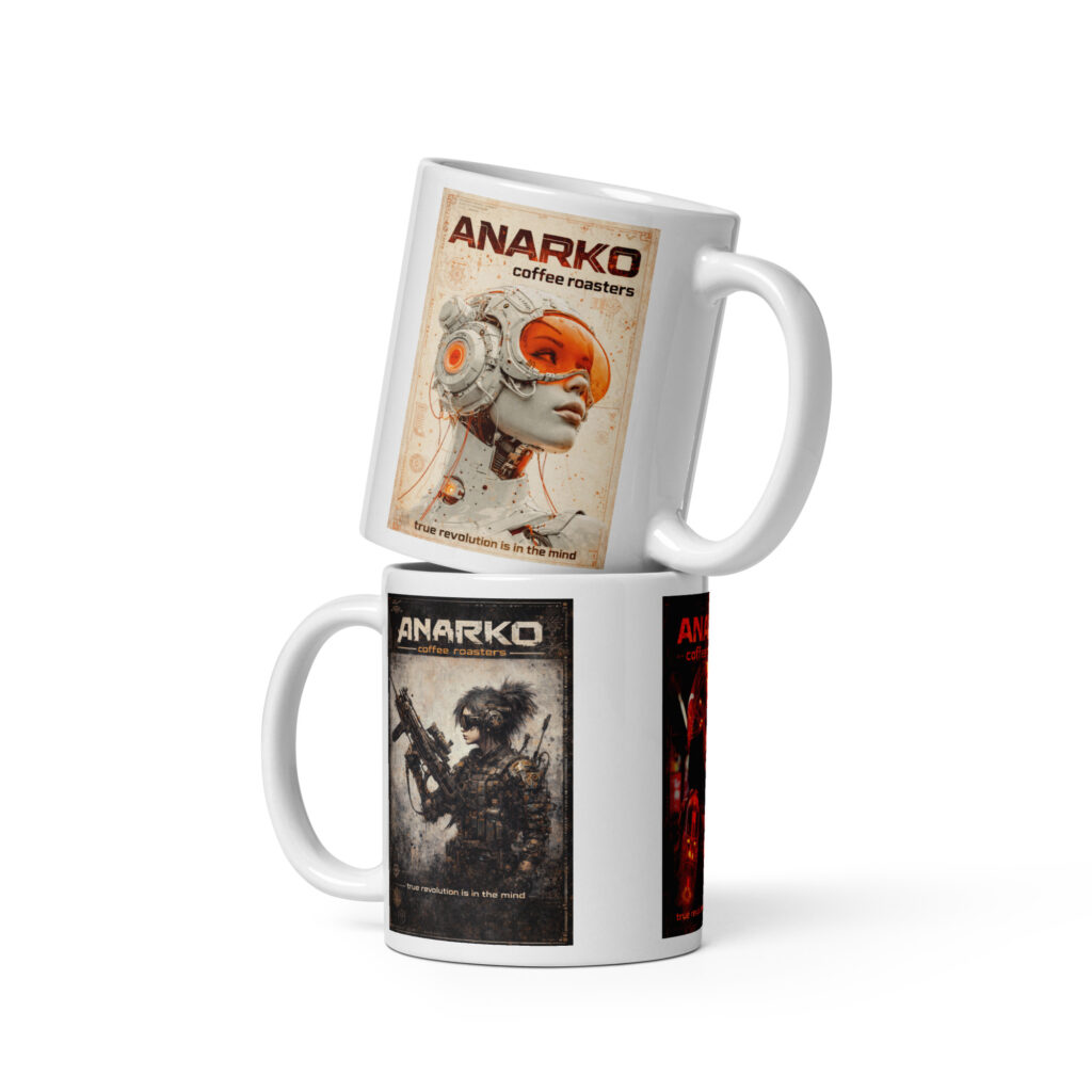 White glossy mug