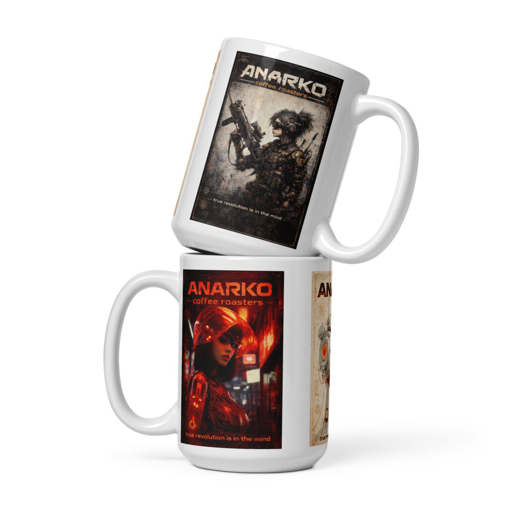White glossy mug