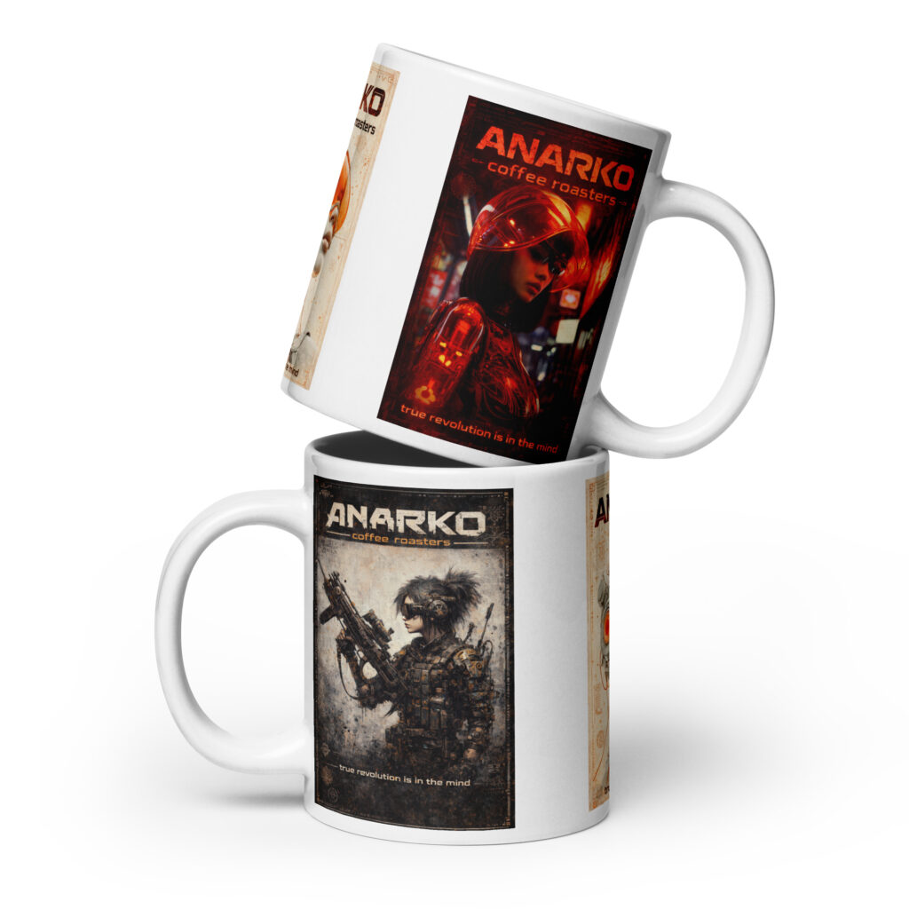 White glossy mug